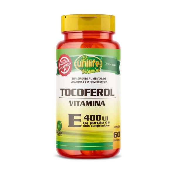 Vitamina E - Tocoferol em comprimidos  4000 UI - 60 cps | Unilife