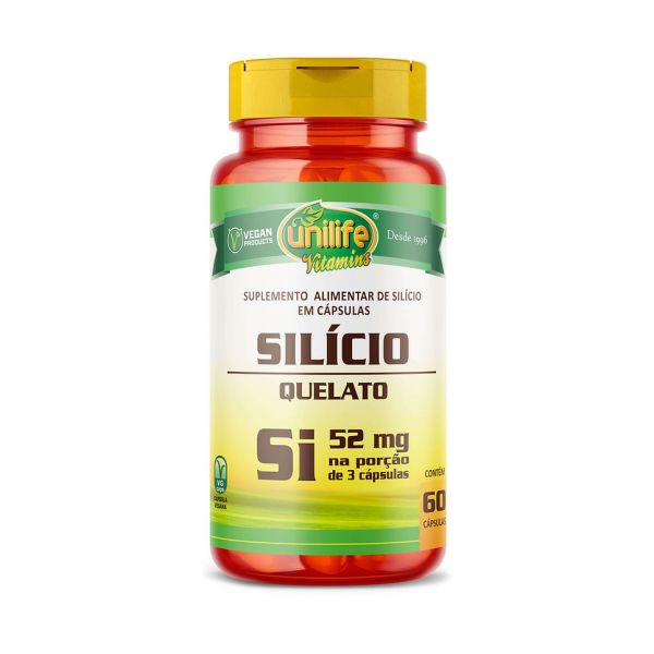 Silício Quelato em cápsulas 52 mg - 60 CPS | Unilife