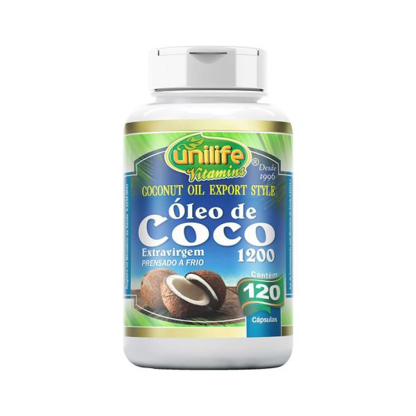 Óleo de Coco Extravirgem em cápsulas 1200 mg 60 CPS