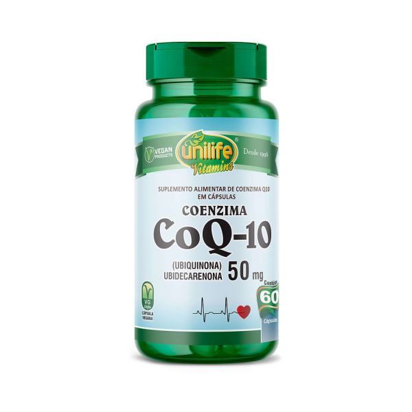 Coenzima CoQ-10 Ubiquinona 50 mg 60 cps  | Unilife